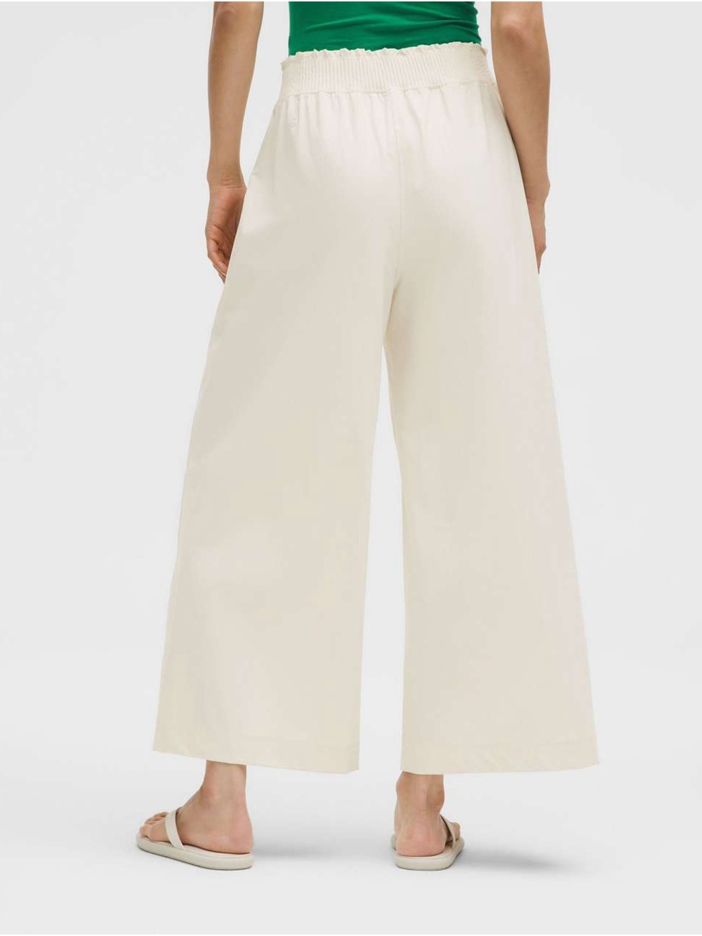 Lululemon Stretch Woven Ruffle-Waist Wide-Leg Cropped Pant
